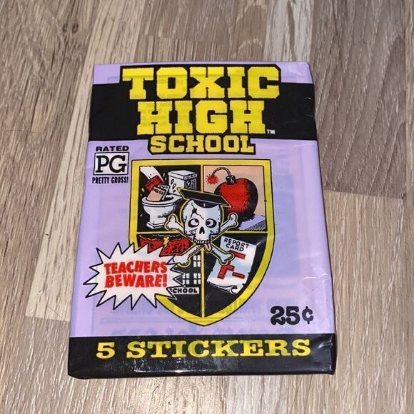Vintage stickers Toxic High School 90s Topps Sticker Trading Cards Monster high - Picture 4 of 4